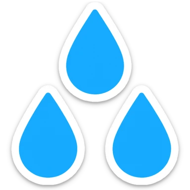 sweat droplets, minimal, blue color, no outline sticker