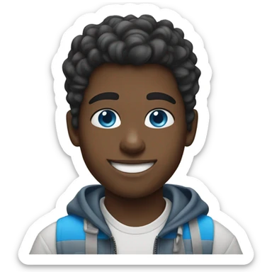 smiling boys with Husky eyes bleues  selfie sticker