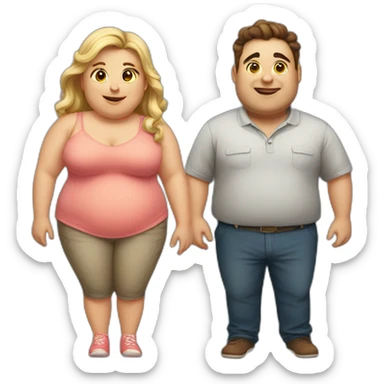 Chubby chaser couple sticker