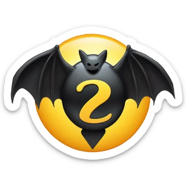 bat signal with a d20 dice  sticker
