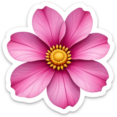 Carnivorous pink flower sticker