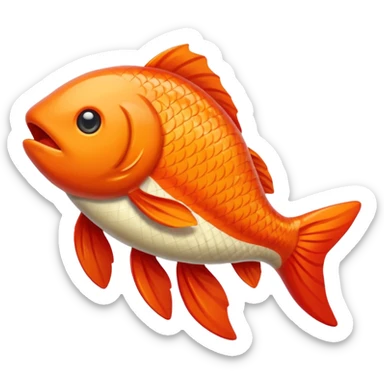 carp streamer hanging apple emoji style sticker