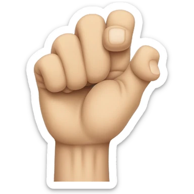 closed fist with four fingers clenched around the thumb sticker