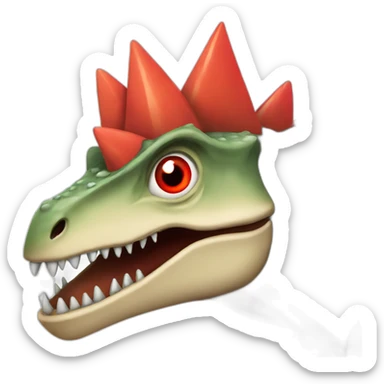 red eyes spikes dinosaur sticker