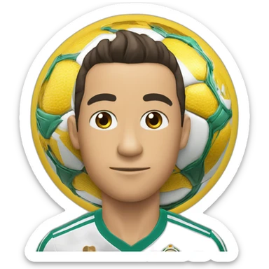 Genera a cr7 con un mundial en la mano sticker