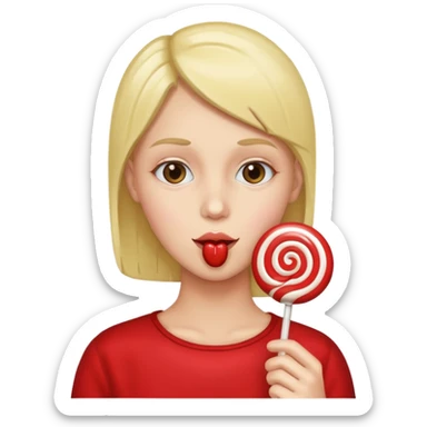Lolipop yiyen emoji sticker
