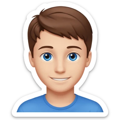 niño guapo adolescente de ojos azules sonriendo ENAMORADO sticker