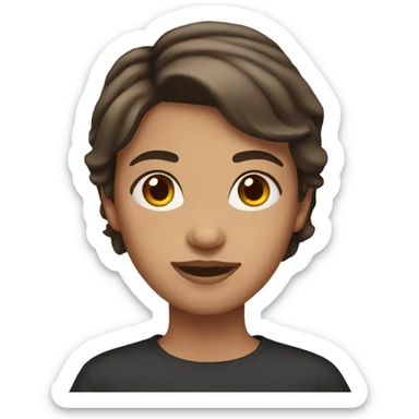 Girl Brunette with short hair sticker