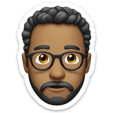 Arabe con lentes y barba de candado sticker