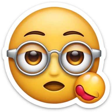 Emoji cansado y con ojeras sticker