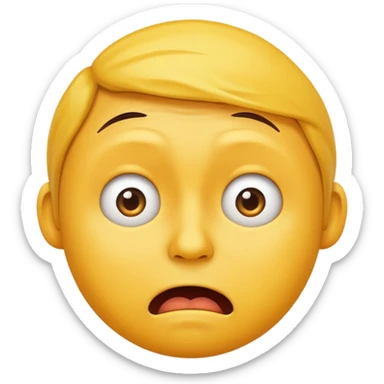 cara de emoji muy estresado sticker