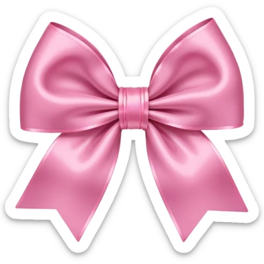 Pink frilly bow, light pink, extra frilly  sticker