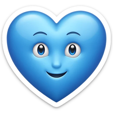 Coeur bleu Normal iPhone sticker