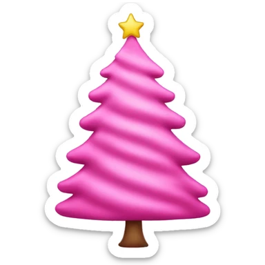 Pink Christmas tree sticker