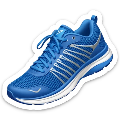 blue running shoes sticker