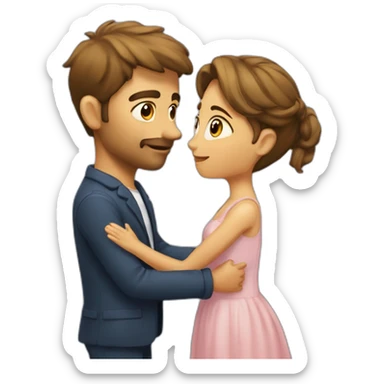2 amoureux qui se disputent sticker
