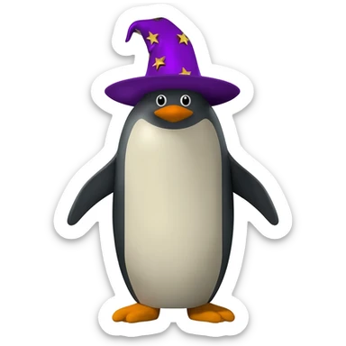 Penguin Wizard sticker