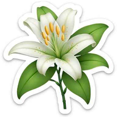 Lily flower sticker