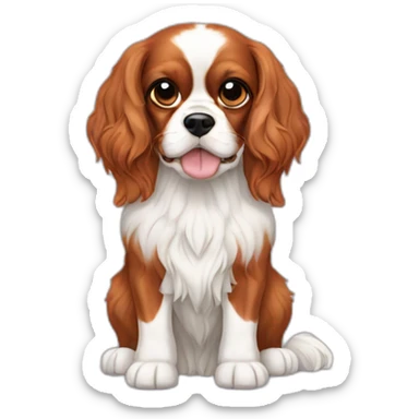 dog Cavalier King Charles Spaniel full body sticker