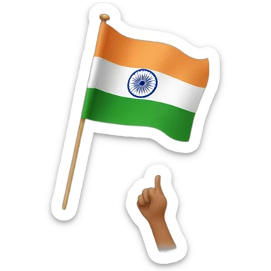 India flag held by PM Modi sticker