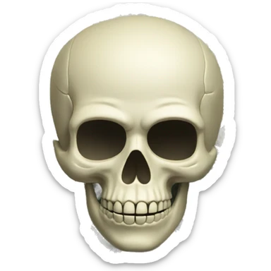 skull head with money  sticker