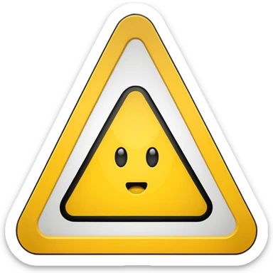 warning sign yellow triangle bold exclamation mark sticker
