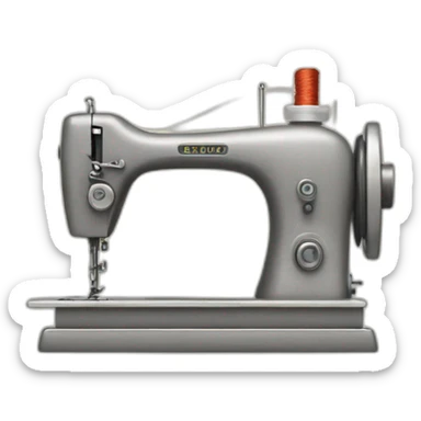 sewing machine with a needle in its hands sticker