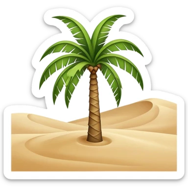 Saudi palm tree with desert background sticker