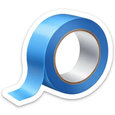 A roll of blue adhesive tape sticker