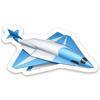 paper plane with dotted flight path sticker