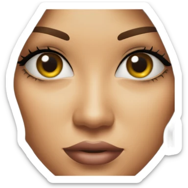 sexy woman small eyes realistic intrincate sticker