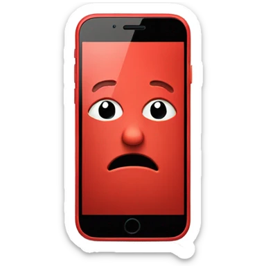 Red smartphone upset sticker