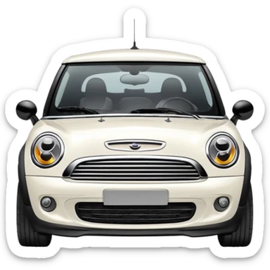 White Mini Cooper car sticker