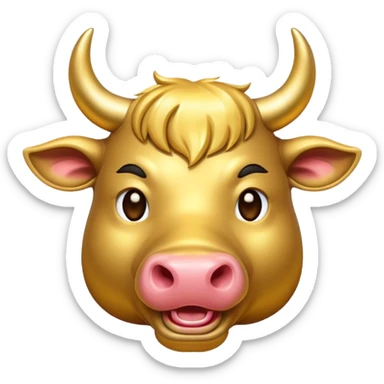 New Year's bull emoji sticker