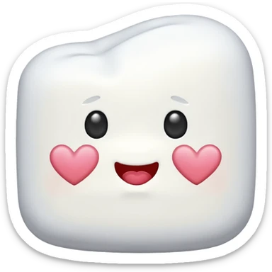 Marshmallow send kiss sticker