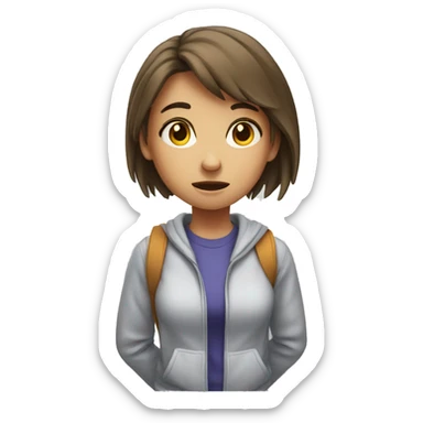 girl student dissatisfied sticker