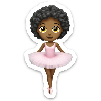 ballerina on a florest sticker