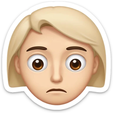 head with eye bags and tired expression sticker