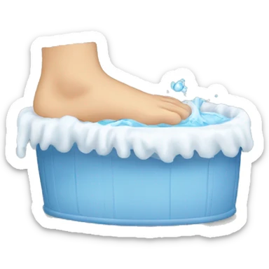 Washing foot sticker