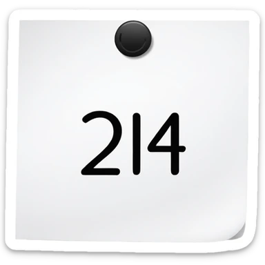 NUMERO EM UMA PAPEL COM ESCRITO DAY EM CIMA sticker