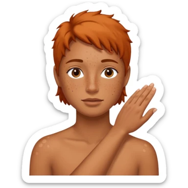 A Hand on placed on another persons shoulder zoomed in but you only see the one person and the hand on the shoulder  sticker