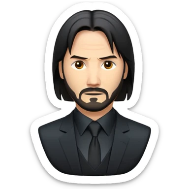 John wick emoji 100x100 sticker
