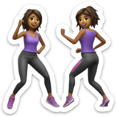 Une fille fassent une danse fornite sticker