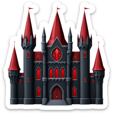 Dark Vampire Castle with the colors dark red and black sticker