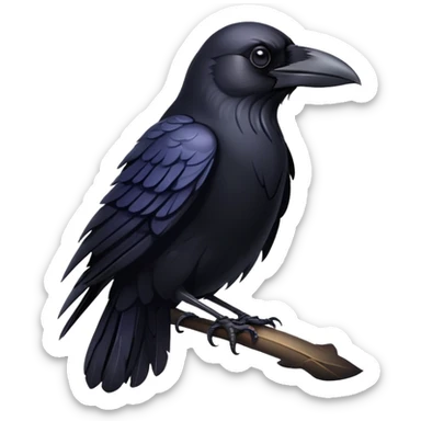 raven black bird sticker
