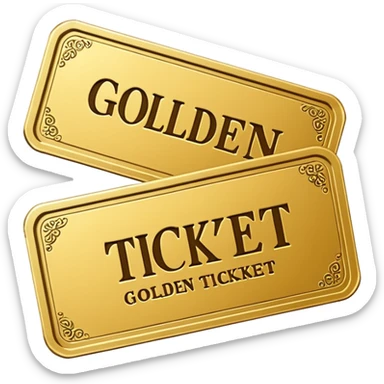 ticket d'or Wonka sticker