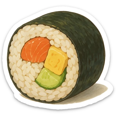 sushi roll sticker