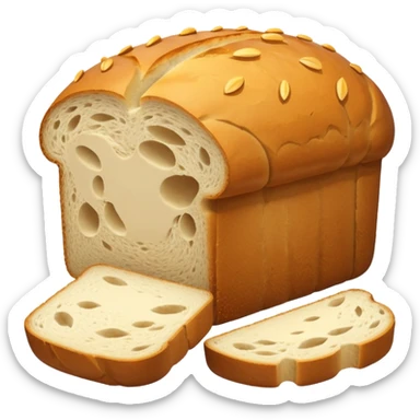 no no just a simple bread load with sliced 2 slice on ground and no eye or face on brea  sticker