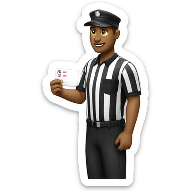 Referee giving ared card sticker