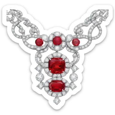 cartier diamond necklace red sticker